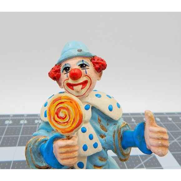 Ron Lee Clown With Lollipop Sculpture Signed 1980 Onyx Base - Picture 6 of 13